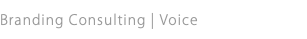 Branding Consulting | Voice　