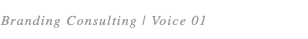 Branding Consulting | Voice 01　